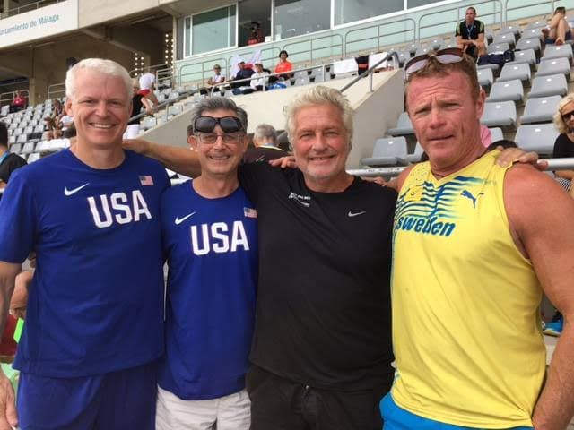 Thomas & successful mentees and friends: Stefan Peterson, VVM gold, Dr Gray Barrow, Master world leading 2022; Bengt Rilegård, VVM silver, EM gold